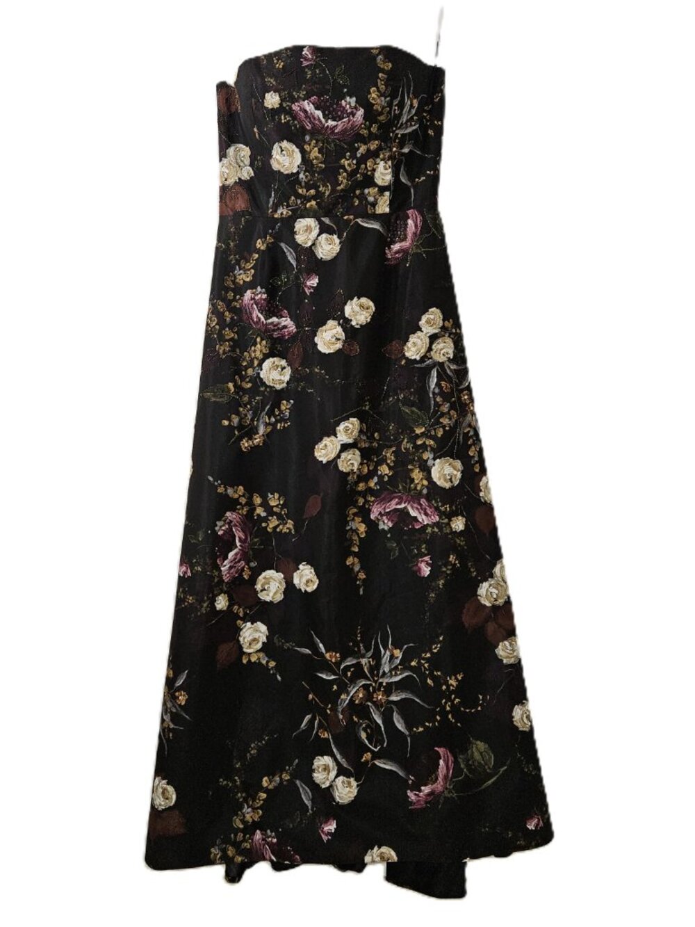 Kay Unger Black Silk Beaded Formal Gown Prom Elegant Sz 16